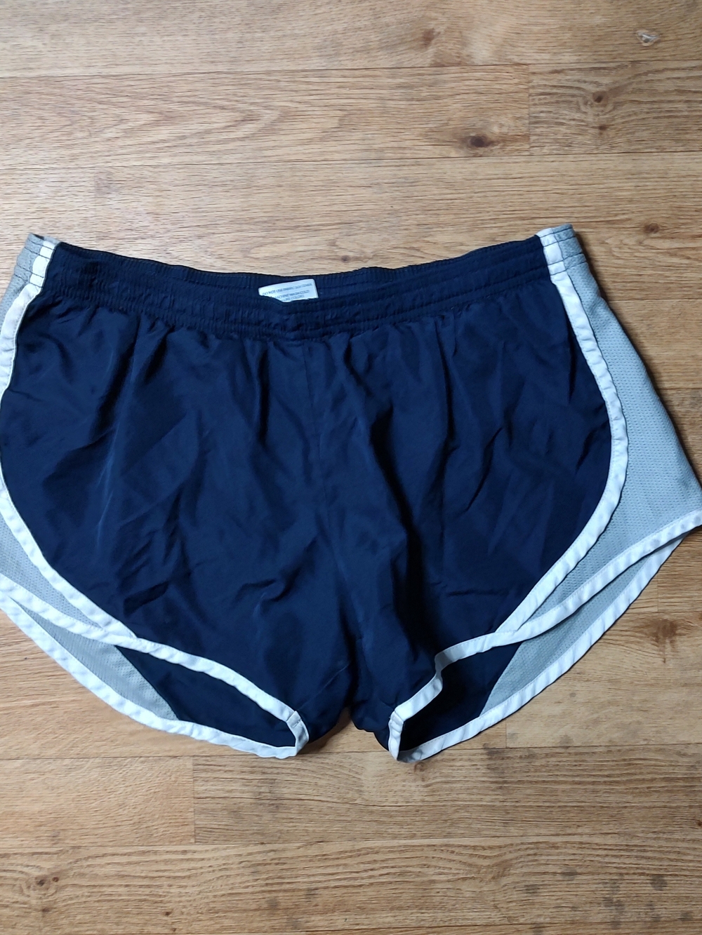 Women's Navy Athletic Shorts with White Trim